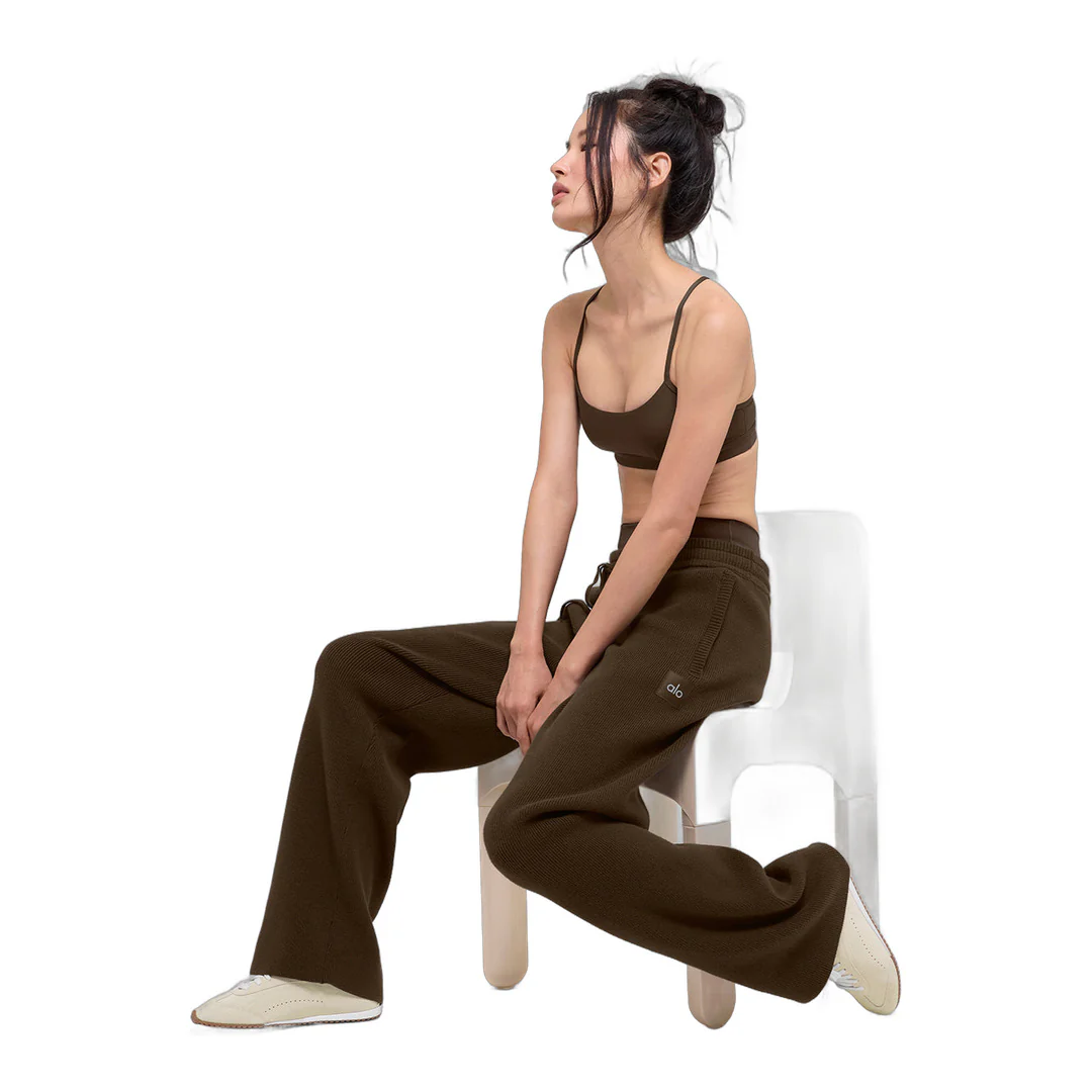 alo Scholar Straight Leg Sweatpant - Espresso - Image 5