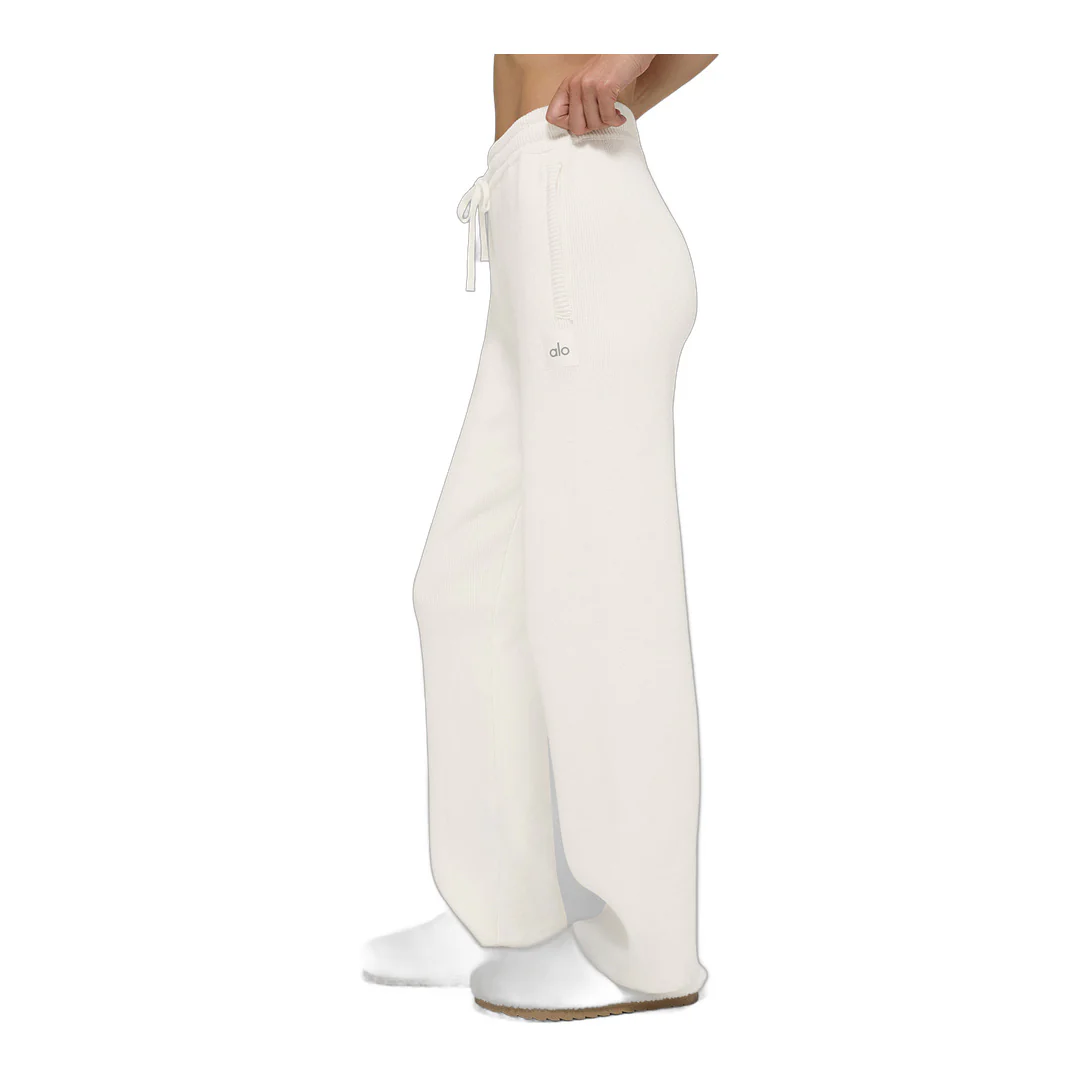 alo Scholar Straight Leg Sweatpant - Ivory - Image 4