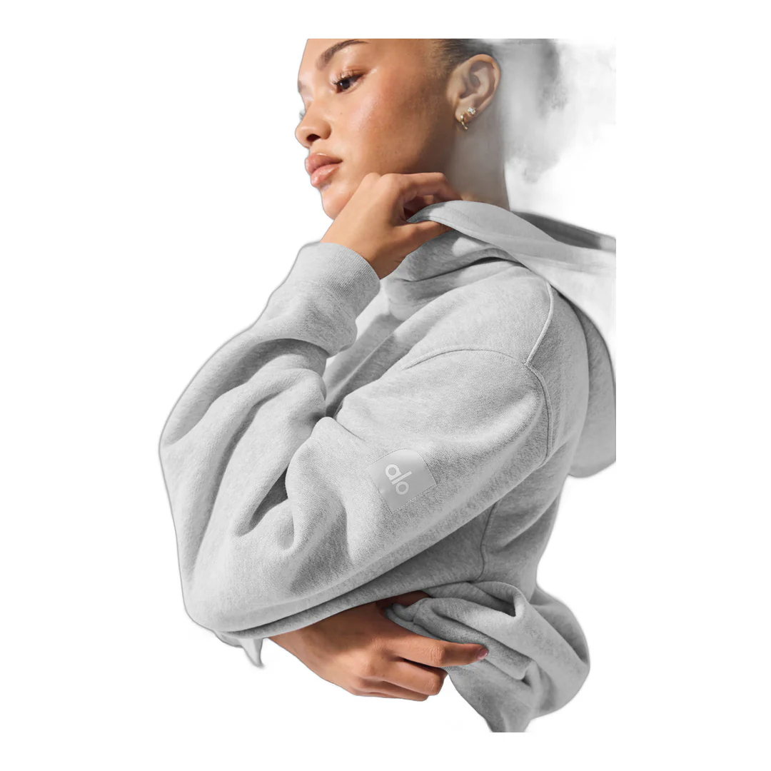 alo Renown Heavy Weight Hoodie - Athletic Heather Grey - Image 3