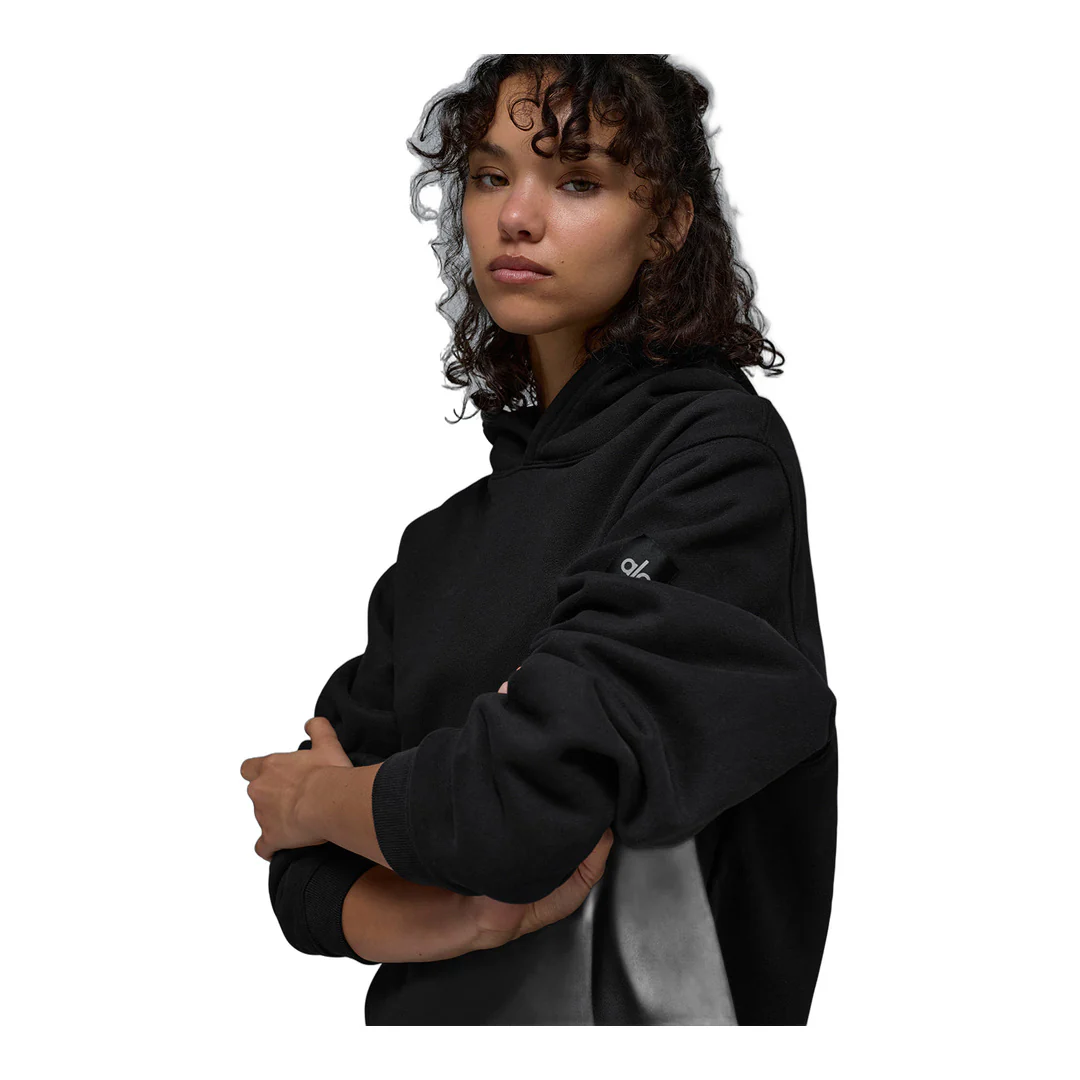 alo Renown Heavy Weight Hoodie - Black - Image 3