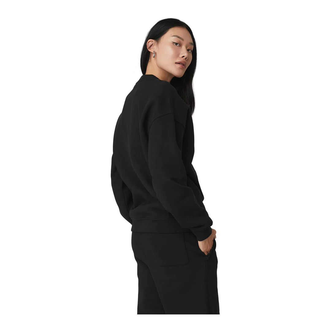 alo Renown Heavy Weight Crew Neck Pullover - Black - Image 2