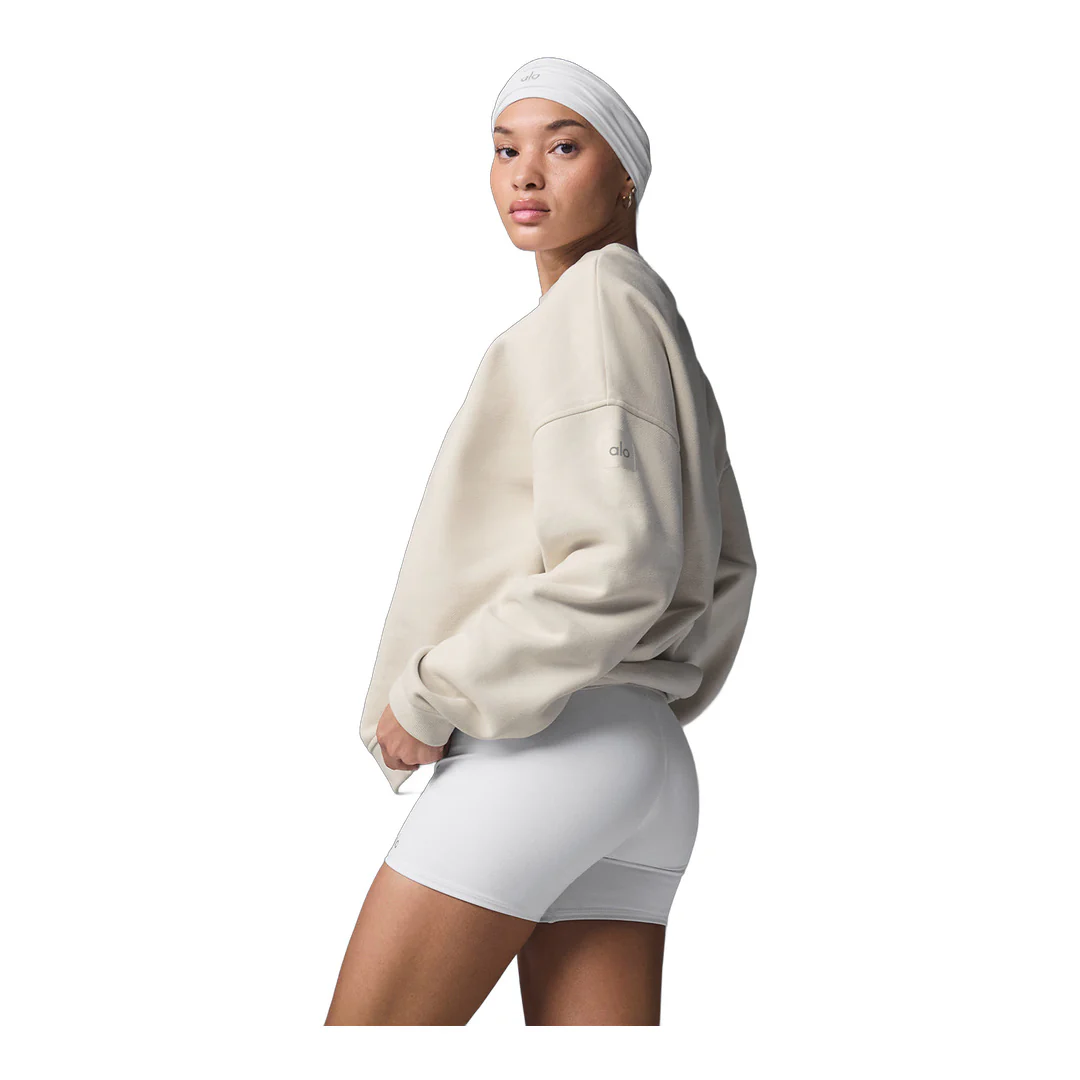 alo Renown Heavy Weight Crew Neck Pullover - Bone - Image 2