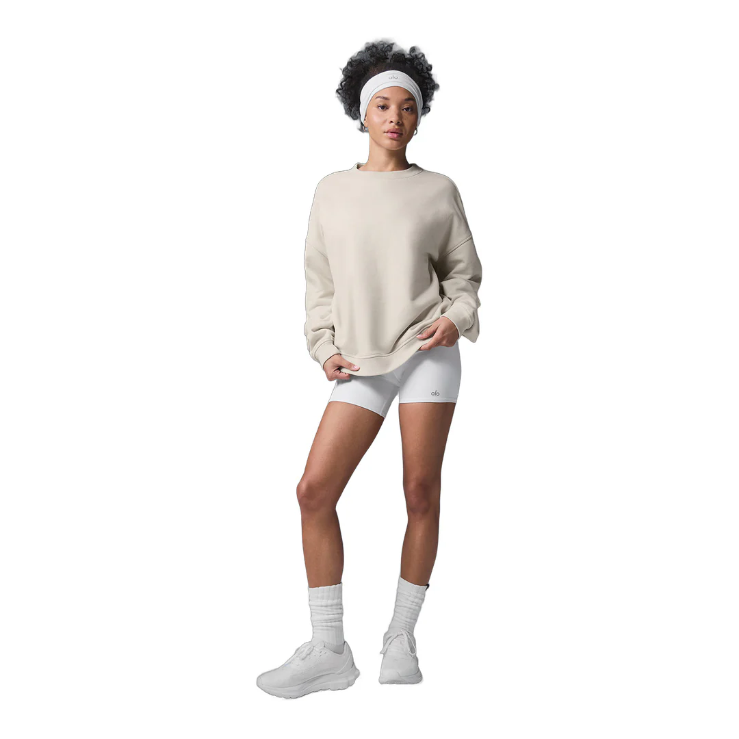 alo Renown Heavy Weight Crew Neck Pullover - Bone - Image 3
