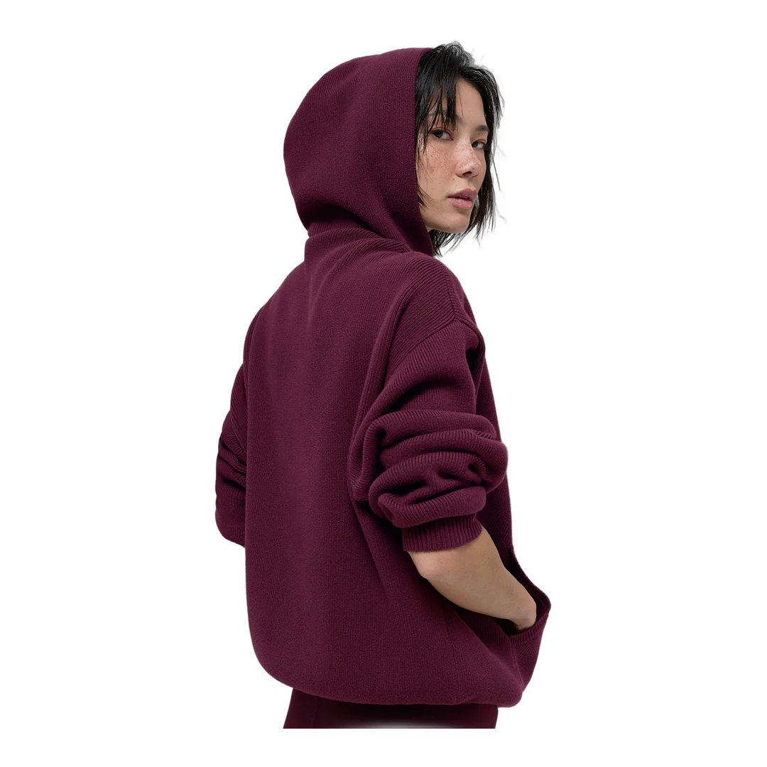 alo Scholar Hooded Sweater - Burgundy - Image 2