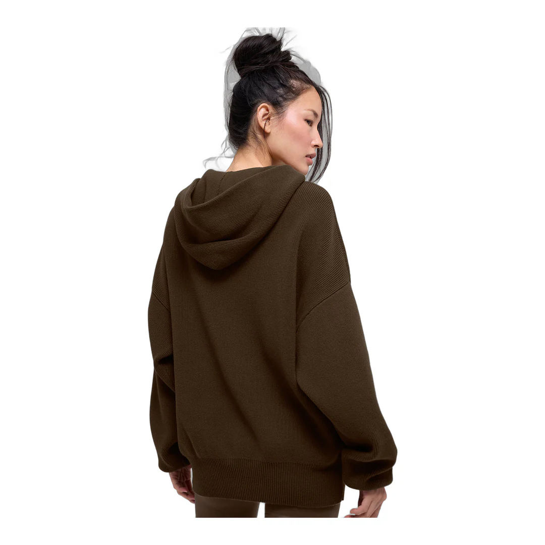 alo Scholar Hooded Sweater - Espresso - Image 3