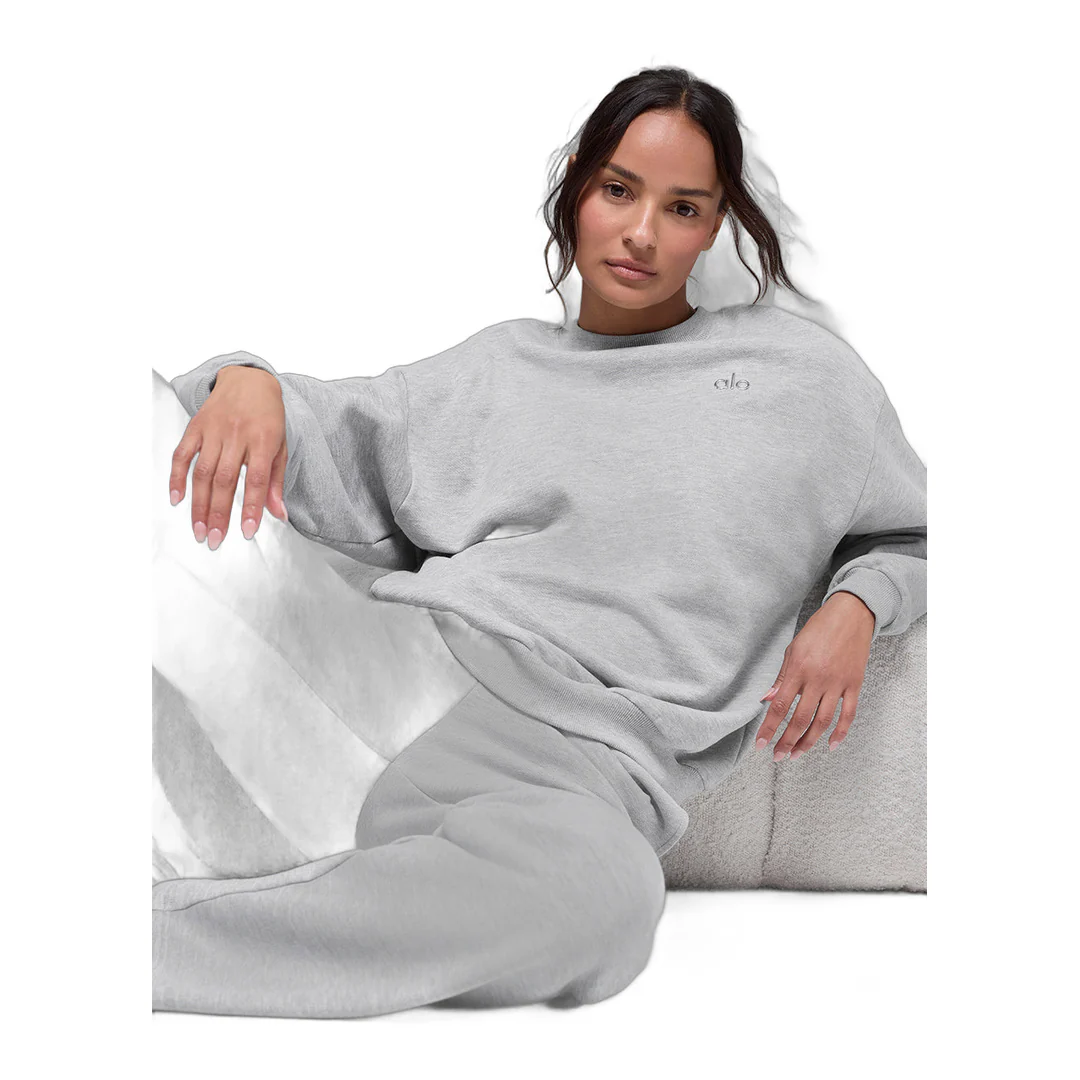 alo Accolade Crew Neck Pullover - Athletic Heather Grey - Image 4