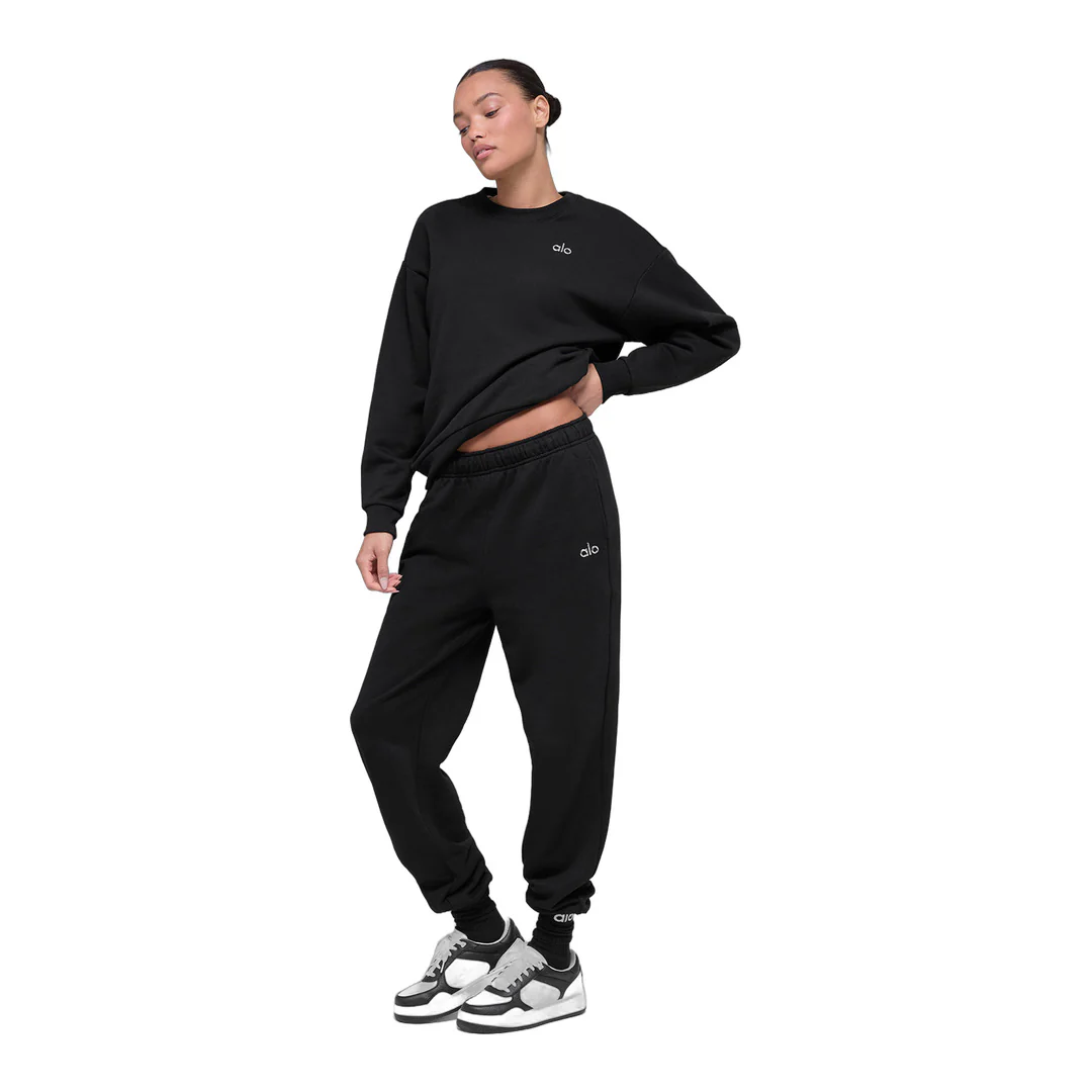 alo Accolade Crew Neck Pullover - Black - Image 5
