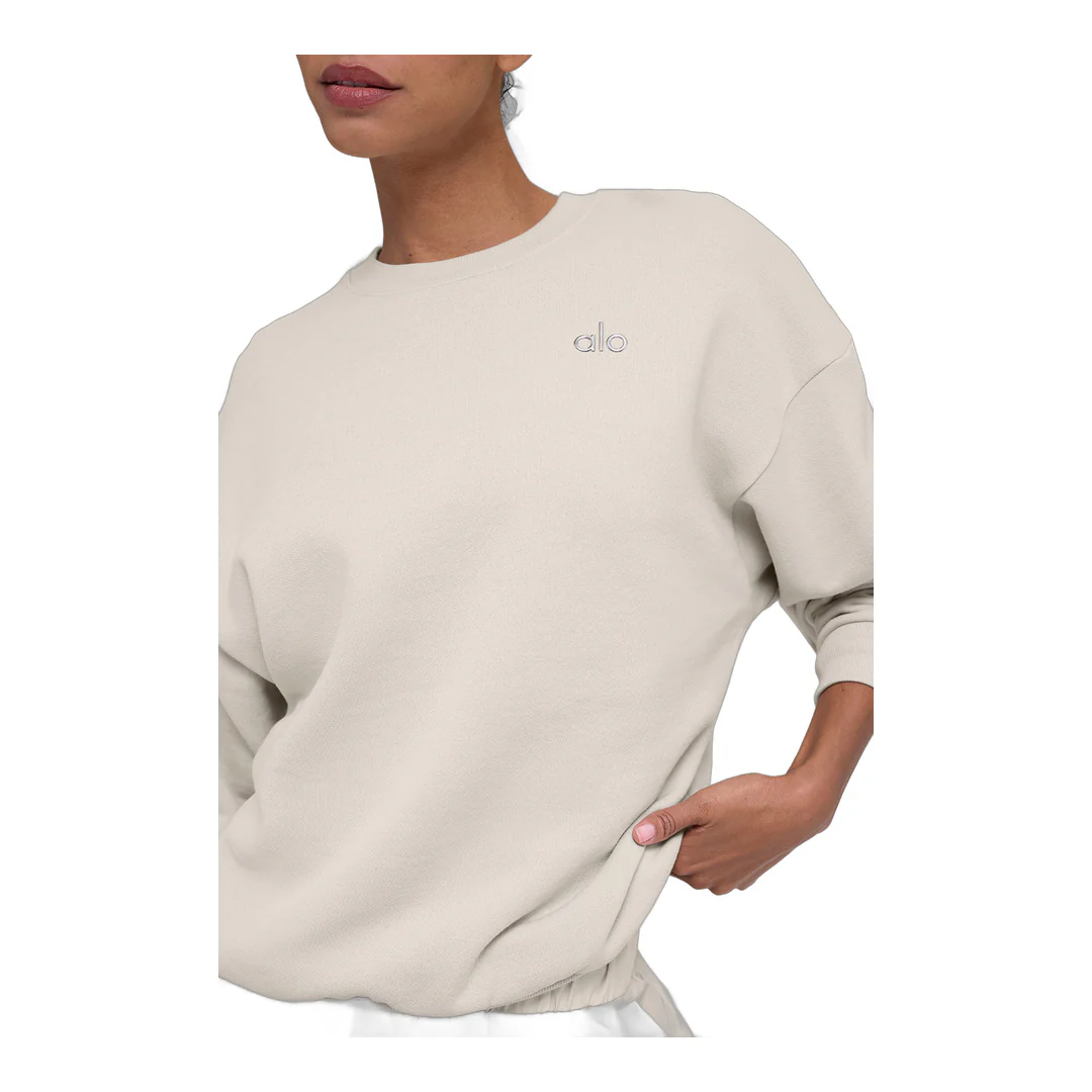 alo Accolade Crew Neck Pullover - Bone - Image 3