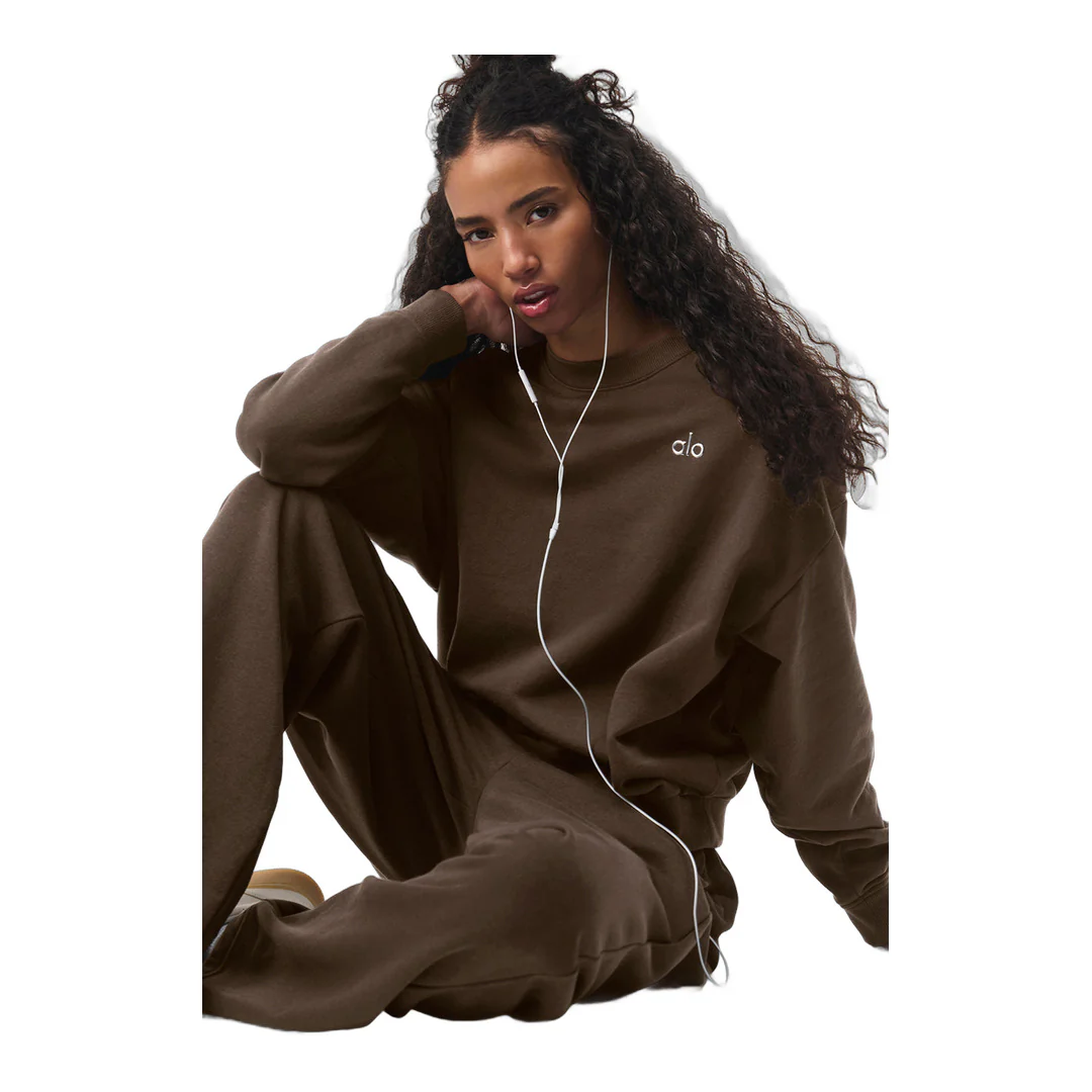alo Accolade Crew Neck Pullover - Espresso - Image 4