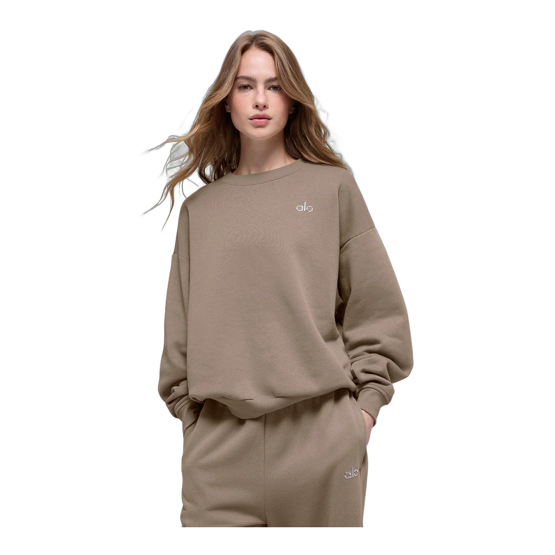 alo Accolade Crew Neck Pullover - Gravel - Image 4