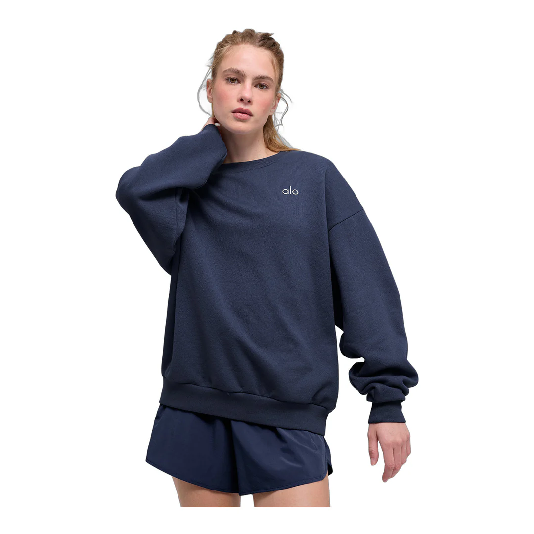 alo Accolade Crew Neck Pullover - Navy - Image 4