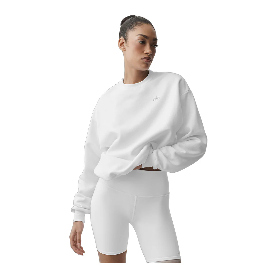 alo Accolade Crew Neck Pullover - White