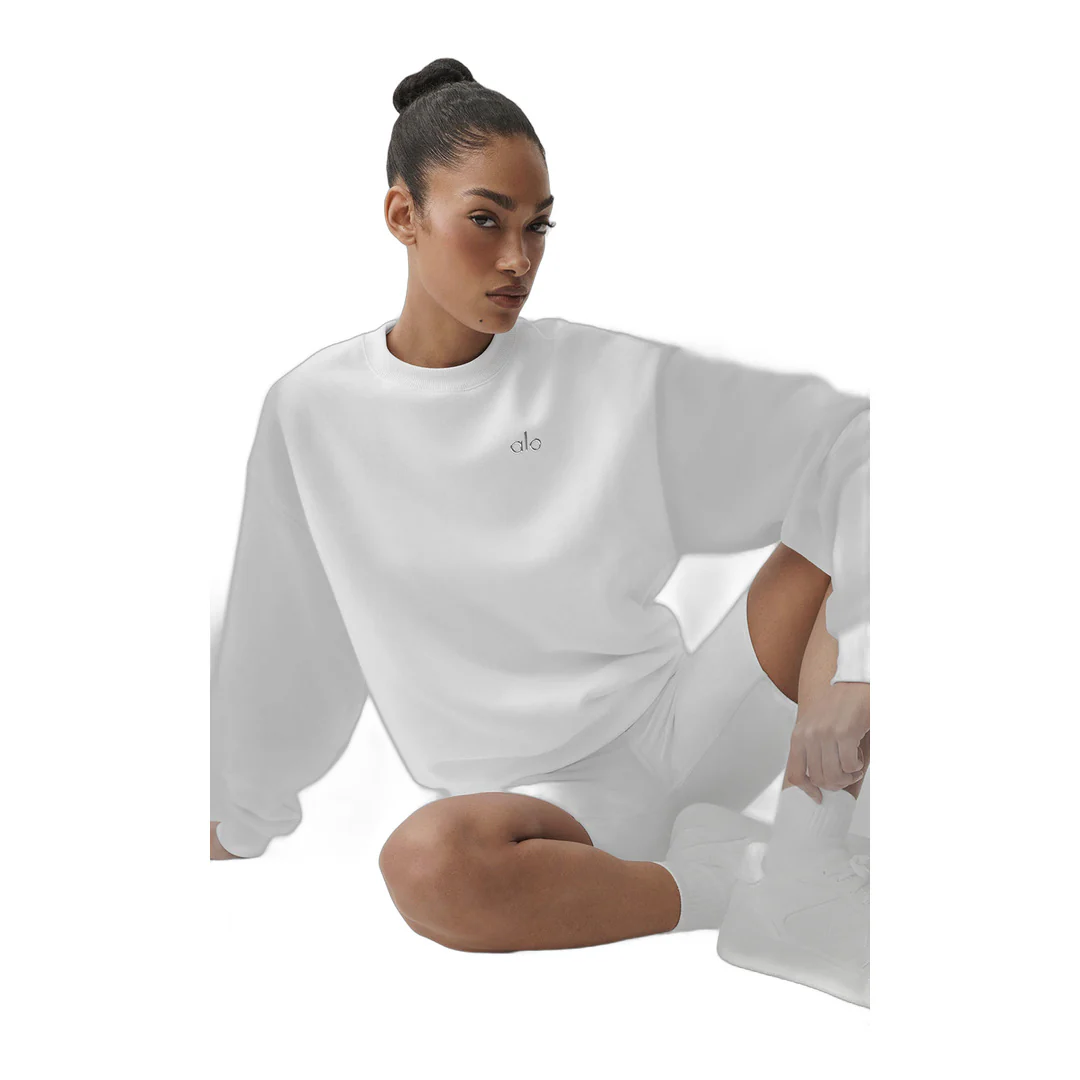 alo Accolade Crew Neck Pullover - White - Image 3