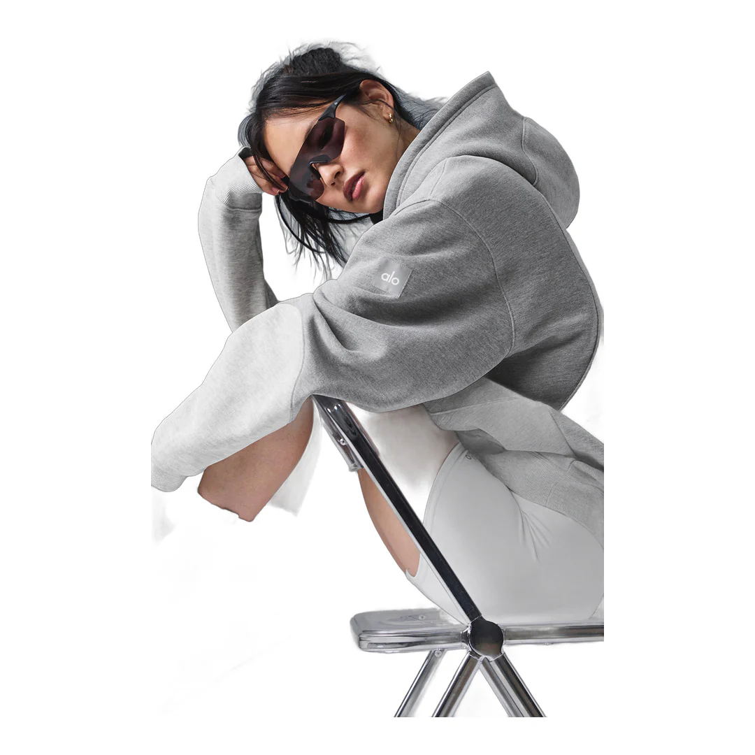 alo Make Waves Hoodie - Athletic Heather Grey Tonal - Image 3