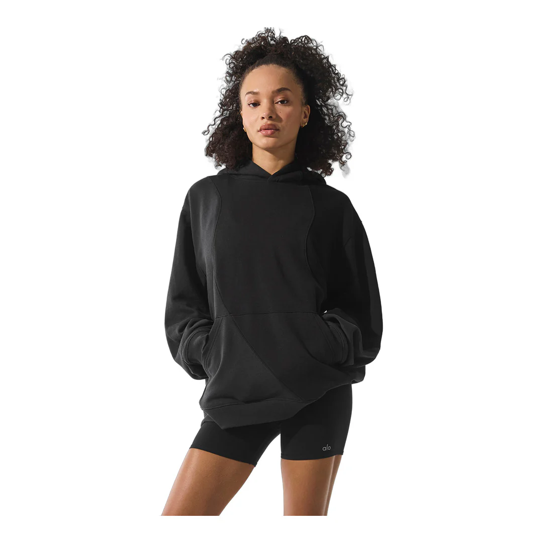 alo Make Waves Hoodie - Vintage Black Tonal
