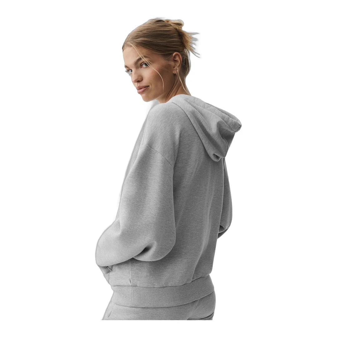alo Accolade Full Zip Hoodie - Athletic Heather Grey - Image 2