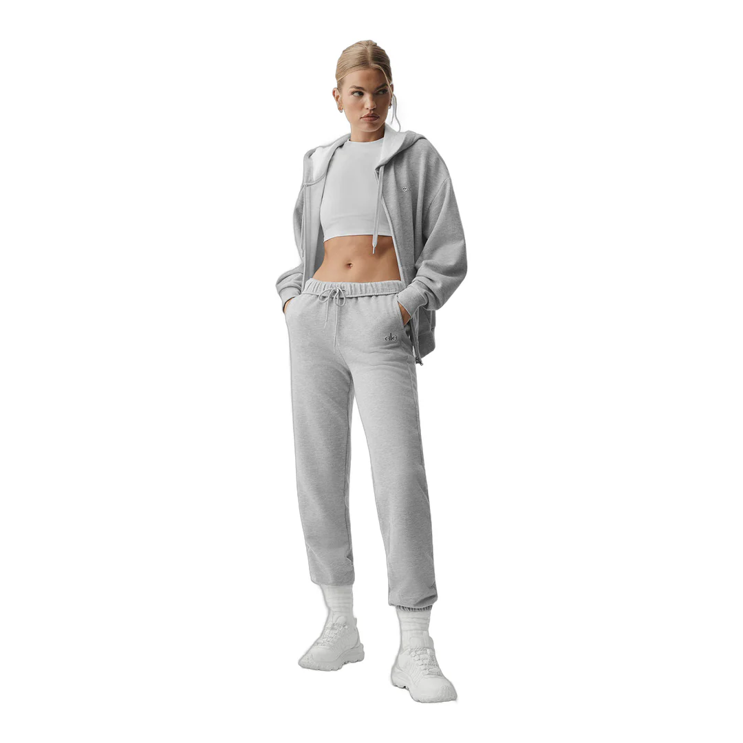 alo Accolade Full Zip Hoodie - Athletic Heather Grey - Image 6