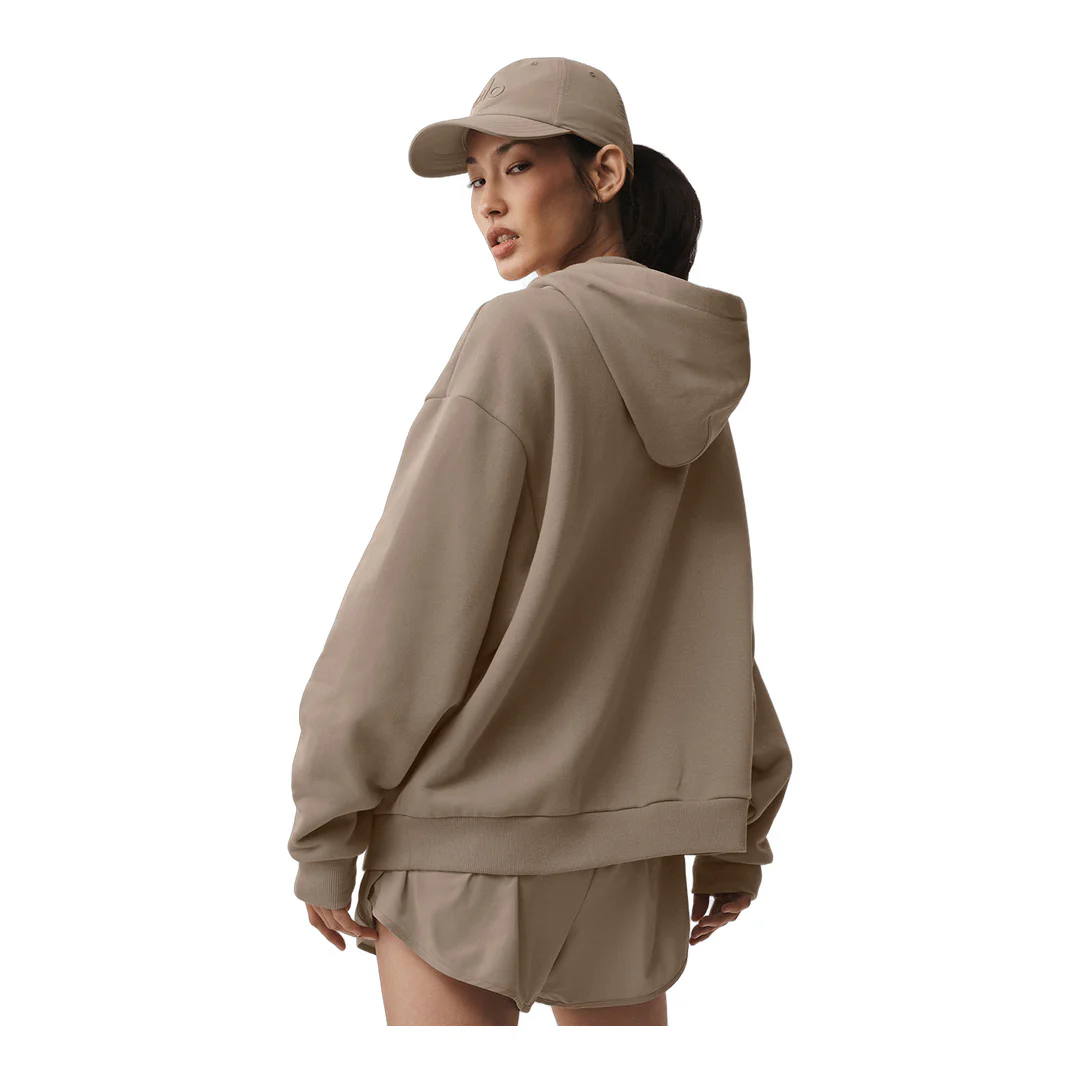 alo Accolade Full Zip Hoodie - Gravel - Image 3