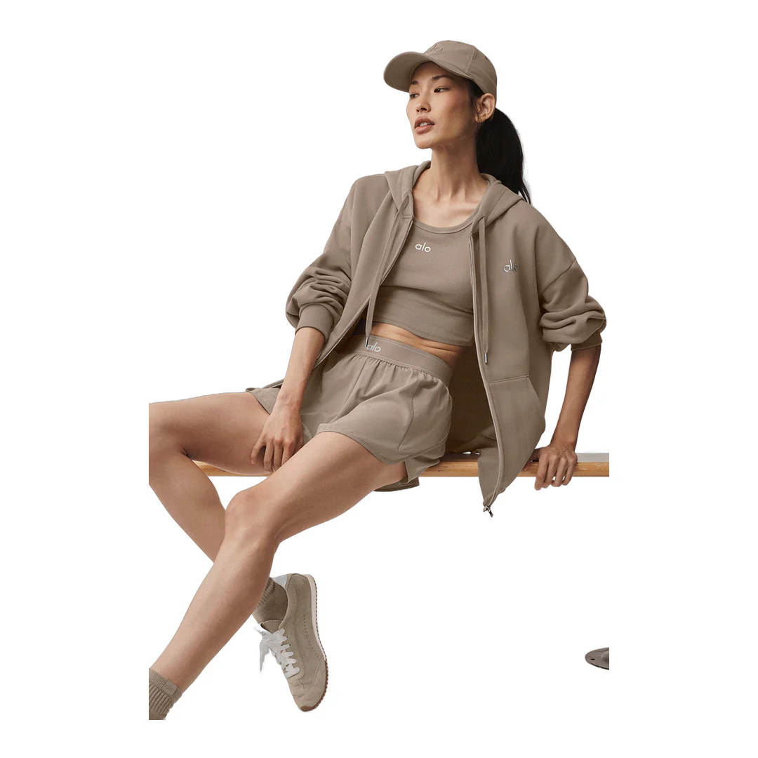 alo Accolade Full Zip Hoodie - Gravel - Image 6