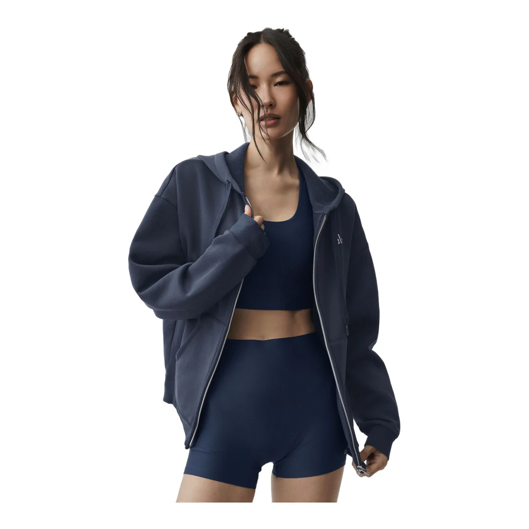 alo Accolade Full Zip Hoodie - Navy - Image 3