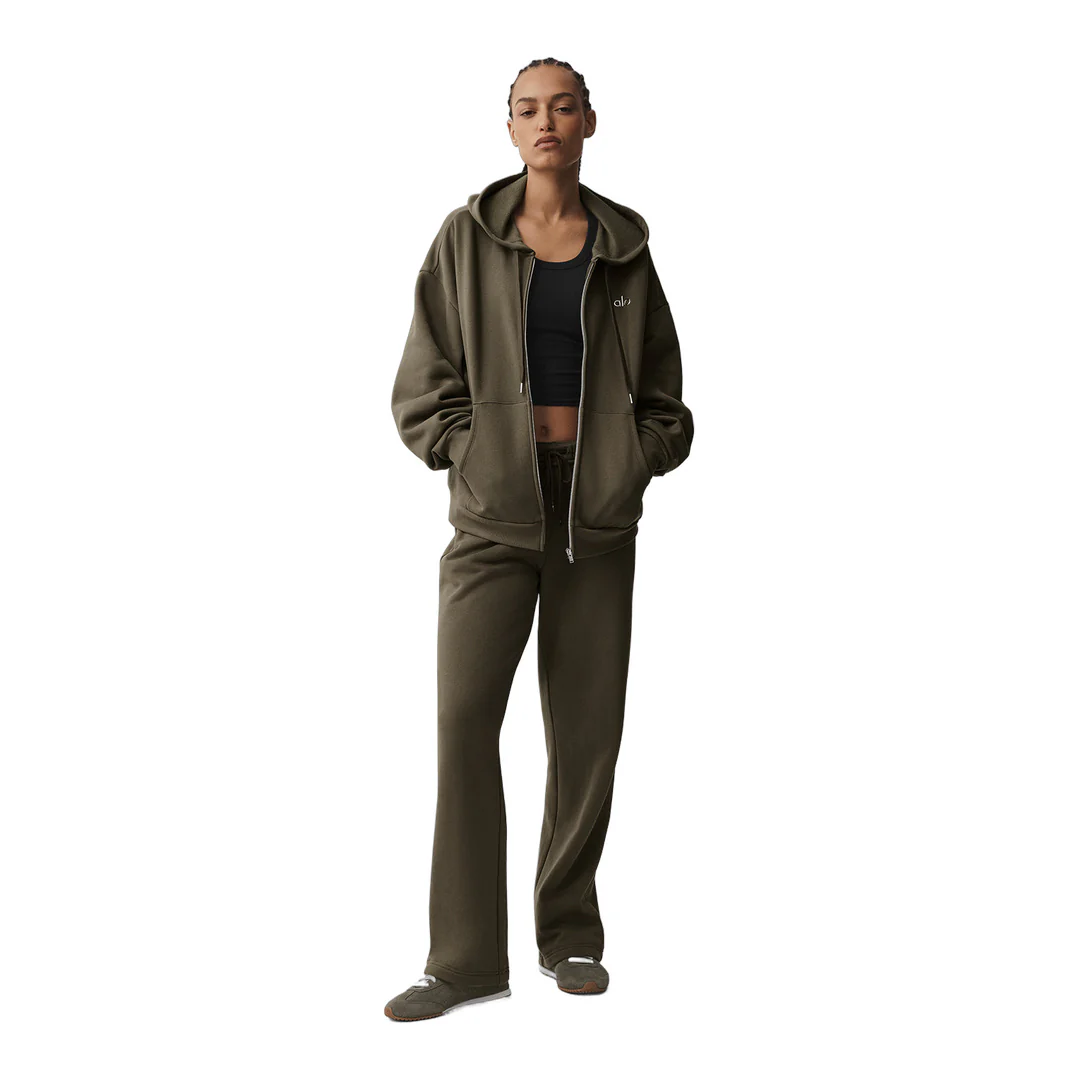 alo Accolade Full Zip Hoodie - Olive Tree - Image 5