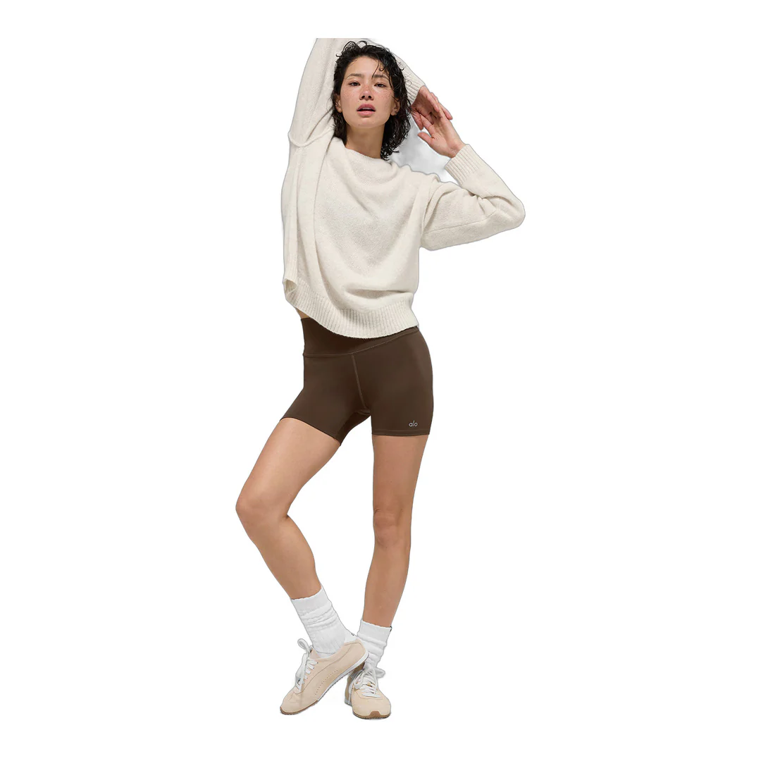 alo Unisex Wool Cashmere New Class Crewneck Sweater - Bone Heather