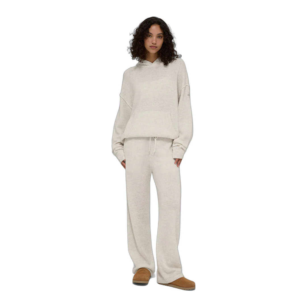 alo Wool Cashmere New Class Hoodie - Bone Heather - Image 4