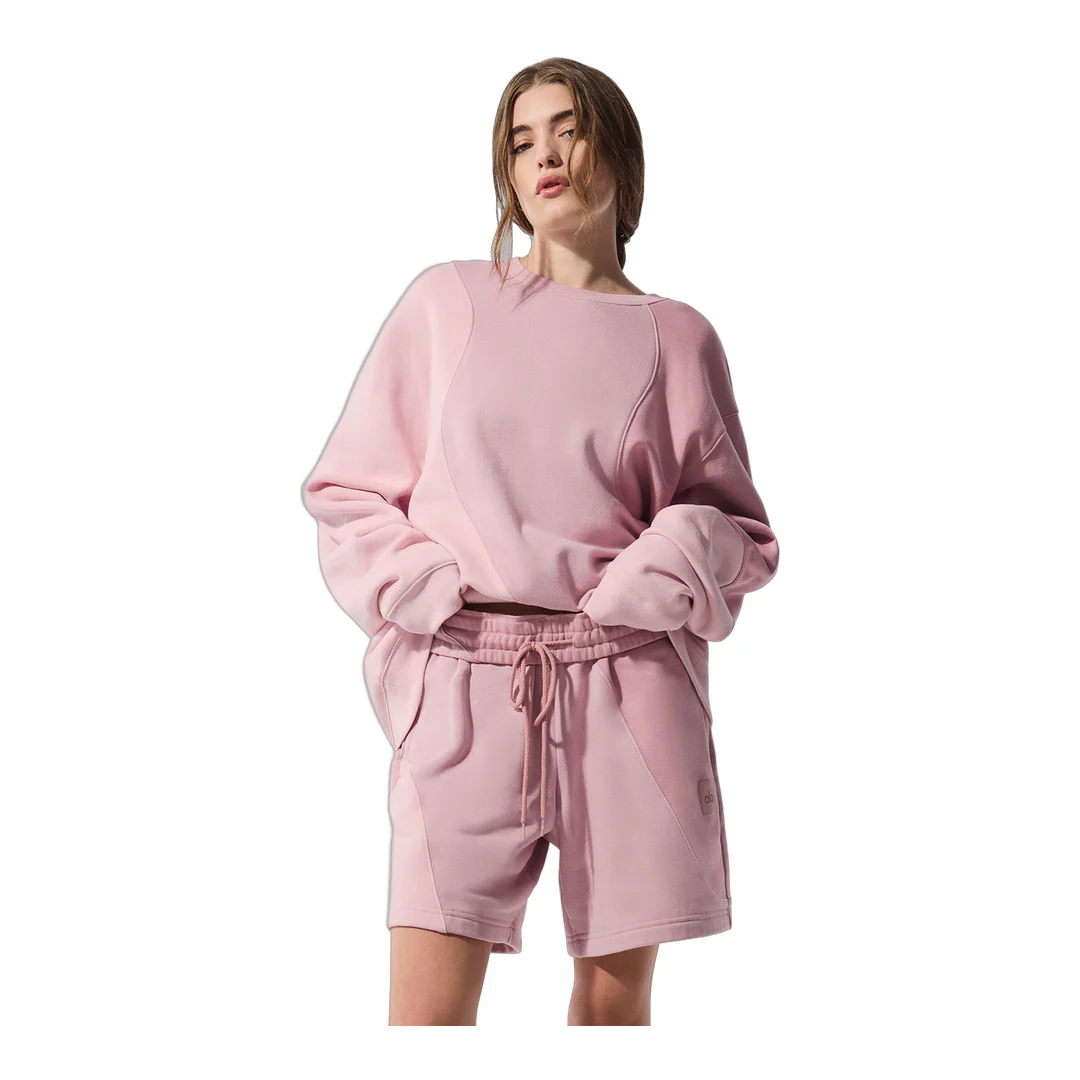 alo Make Waves Crew Neck Pullover - Sunset Pink Tonal - Image 4