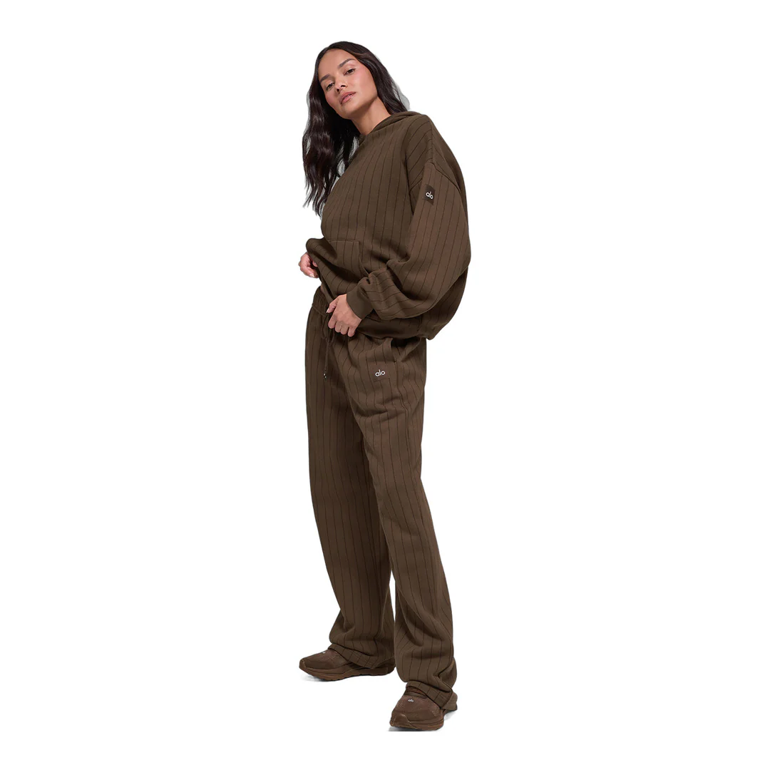 alo Pinstripe Hoodie - Espresso Pinstripe - Image 5