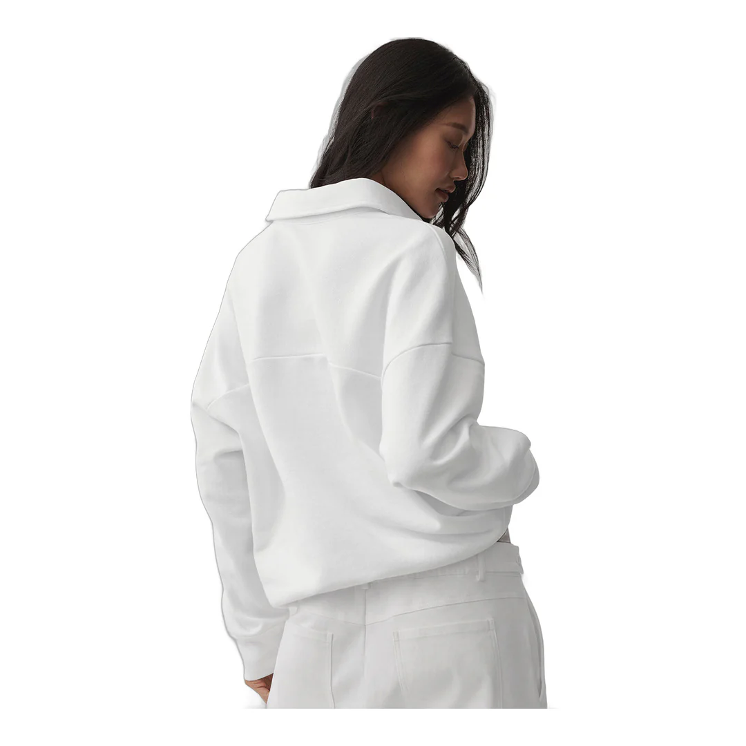 alo Take It Easy Long Sleeve Henley Pullover - White - Image 4