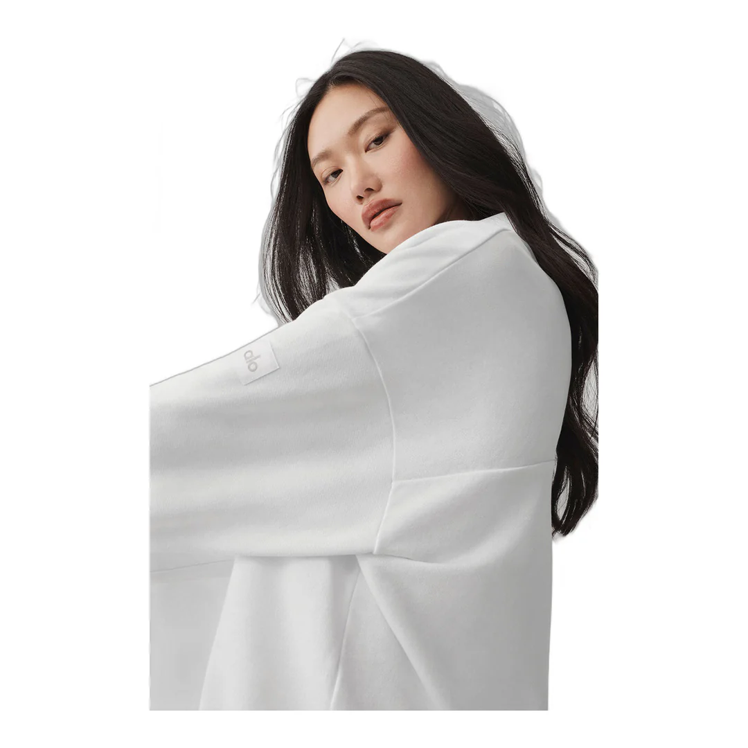 alo Take It Easy Long Sleeve Henley Pullover - White - Image 5