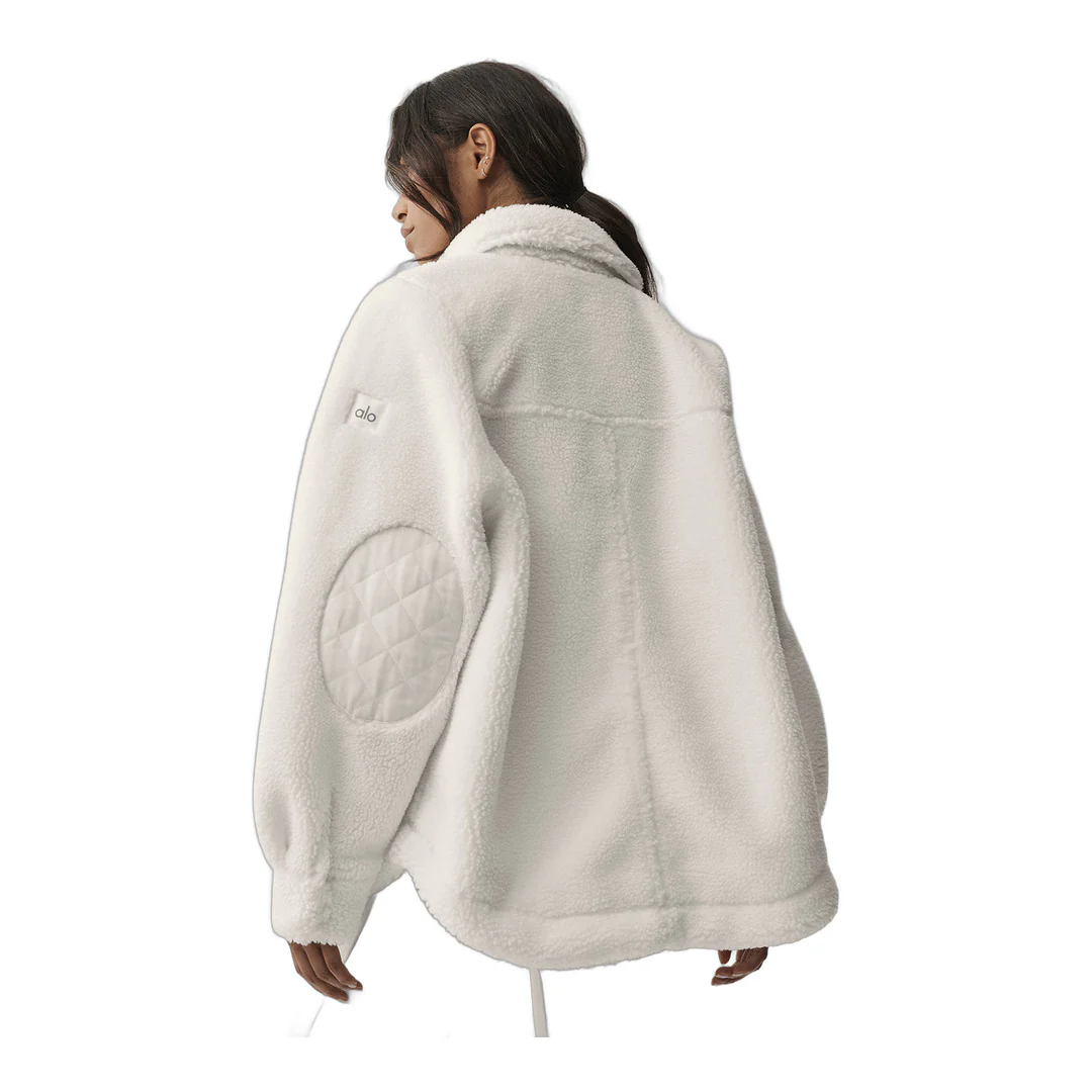 alo Sherpa Edge Shacket - Ivory - Image 2