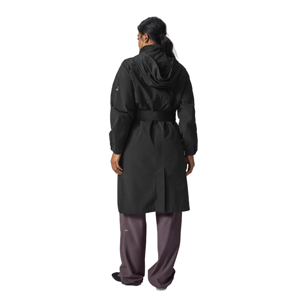 alo Crinkle On The Move Trench - Black - Image 3
