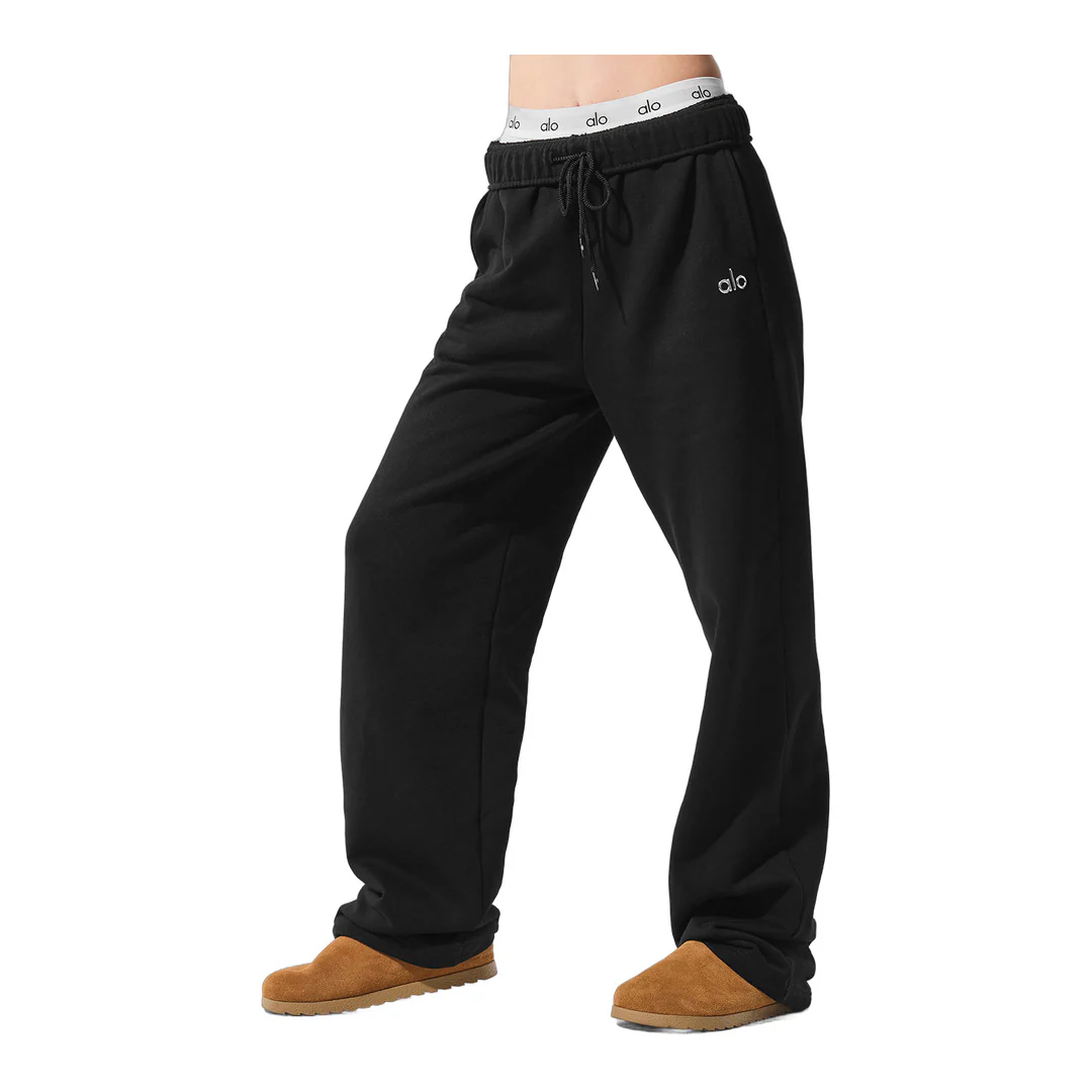 alo Accolade Straight Leg Sweatpant - Black - Image 4