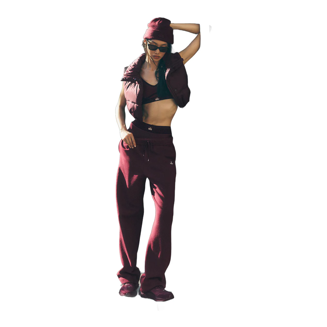 alo Accolade Straight Leg Sweatpant - Burgundy