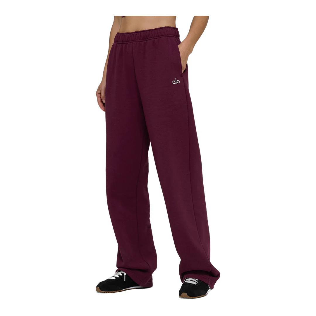 alo Accolade Straight Leg Sweatpant - Burgundy - Image 4