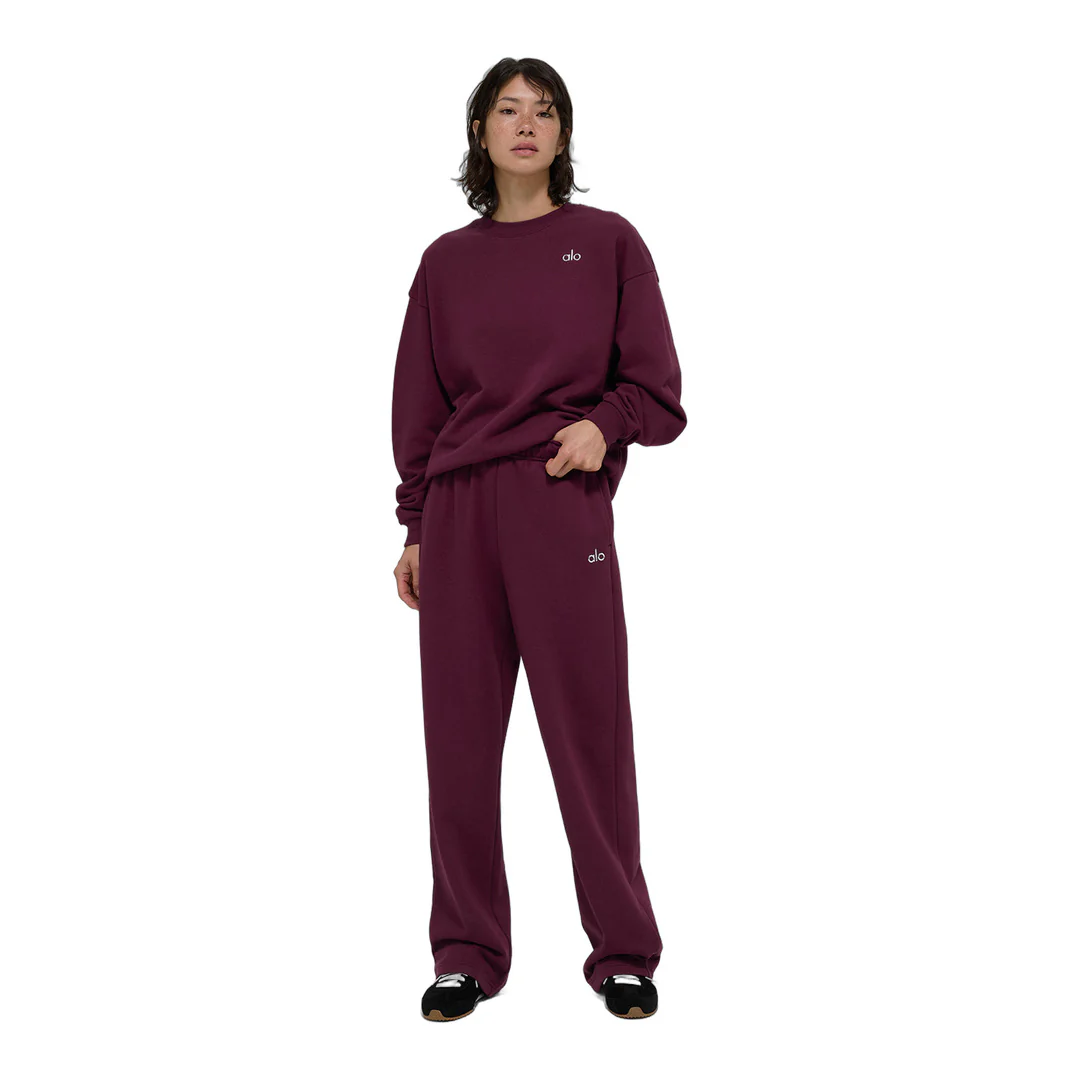 alo Accolade Straight Leg Sweatpant - Burgundy - Image 5