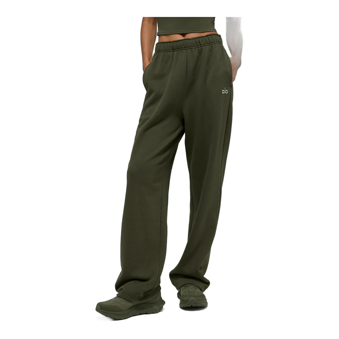 alo Accolade Straight Leg Sweatpant - Green Olive