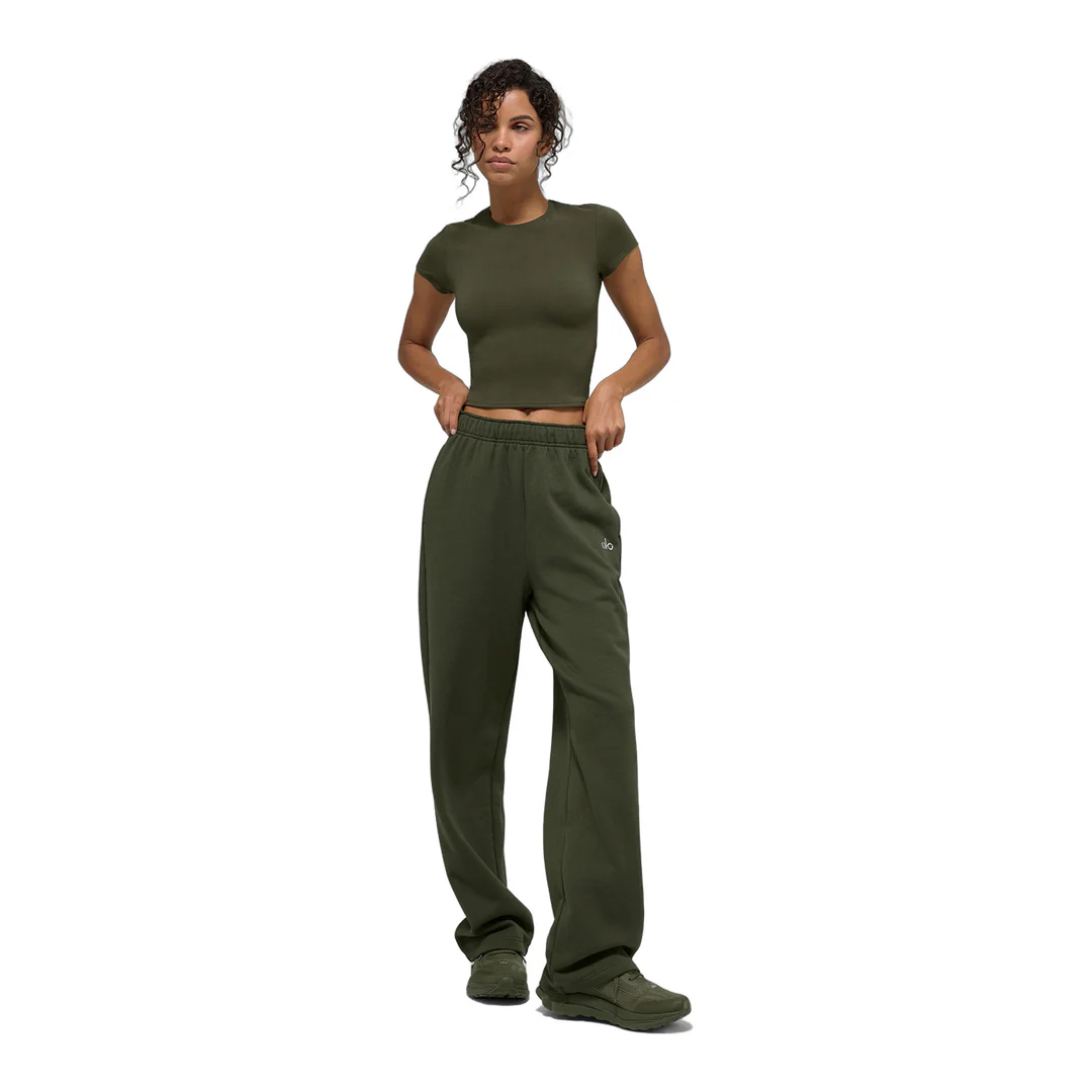 alo Accolade Straight Leg Sweatpant - Green Olive - Image 4