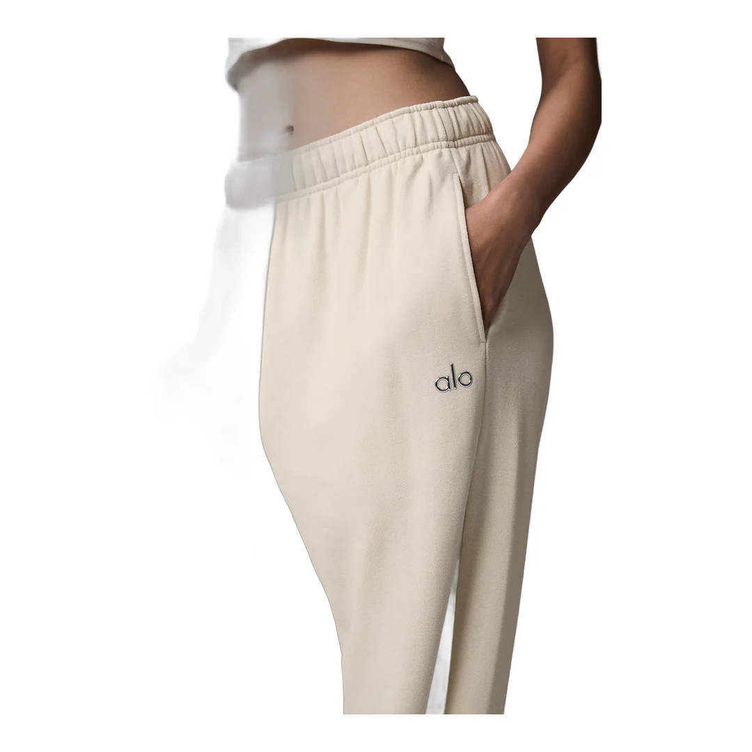 alo Accolade Straight Leg Sweatpant - Oat Milk - Image 3