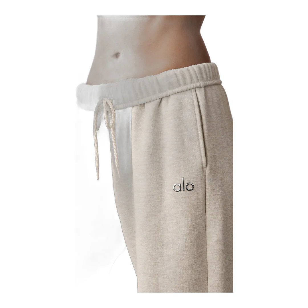 alo Accolade Straight Leg Sweatpant - Oatmeal Heather - Image 3