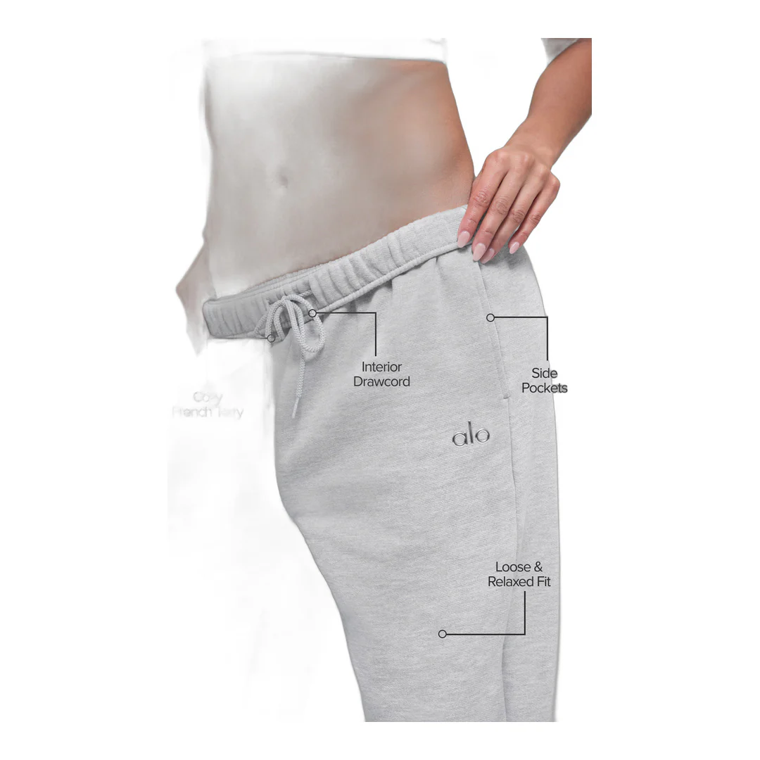 alo Accolade Straight Leg Sweatpant - Athletic Heather Grey - Image 2