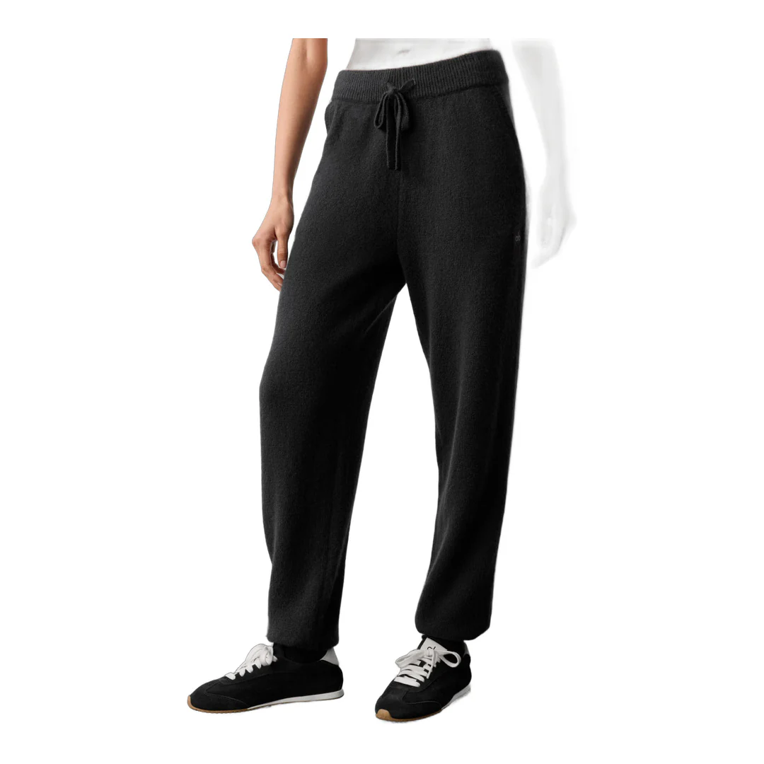 alo Wool Cashmere New Class Sweatpant - Black - Image 3