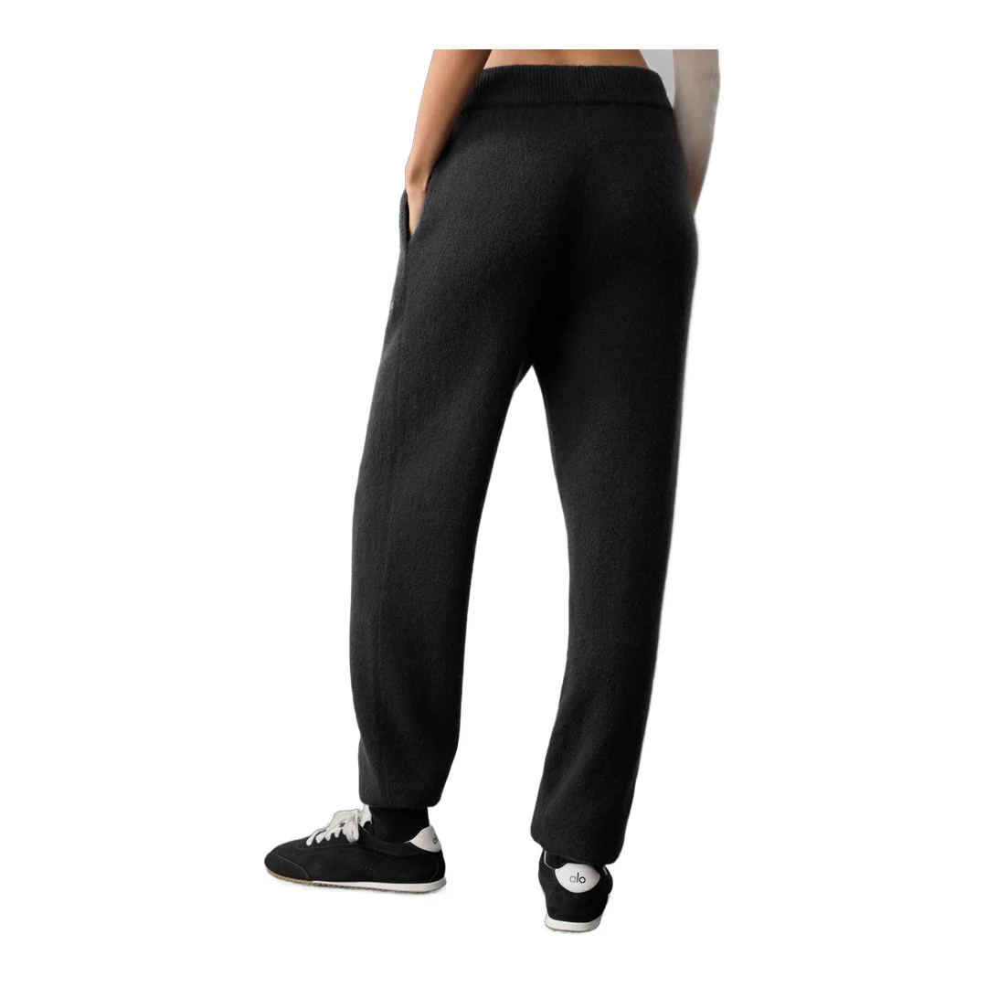 alo Wool Cashmere New Class Sweatpant - Black - Image 4