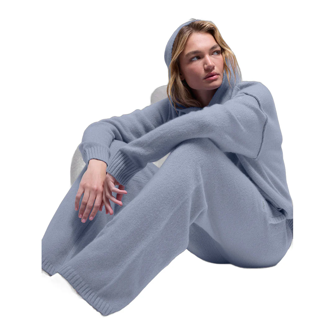 alo Wool Cashmere New Class Sweatpant - Winter Frost - Image 4