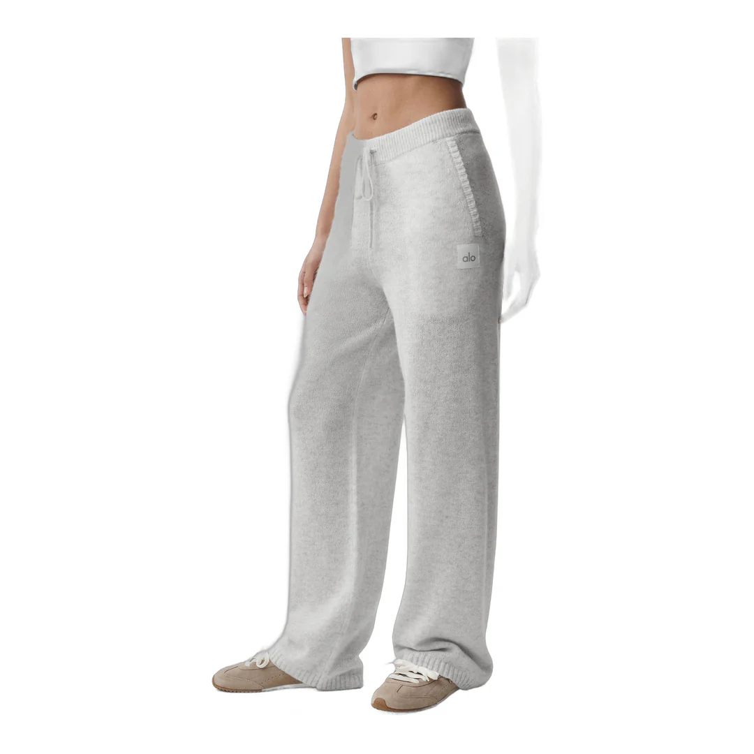 alo Wool Cashmere New Class Sweatpant - White Heather