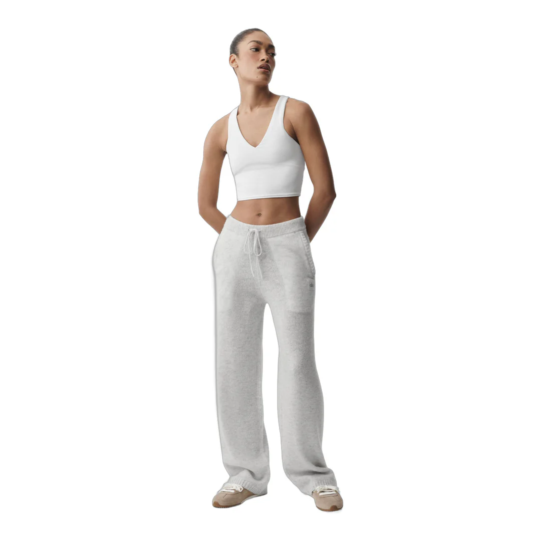 alo Wool Cashmere New Class Sweatpant - White Heather - Image 4