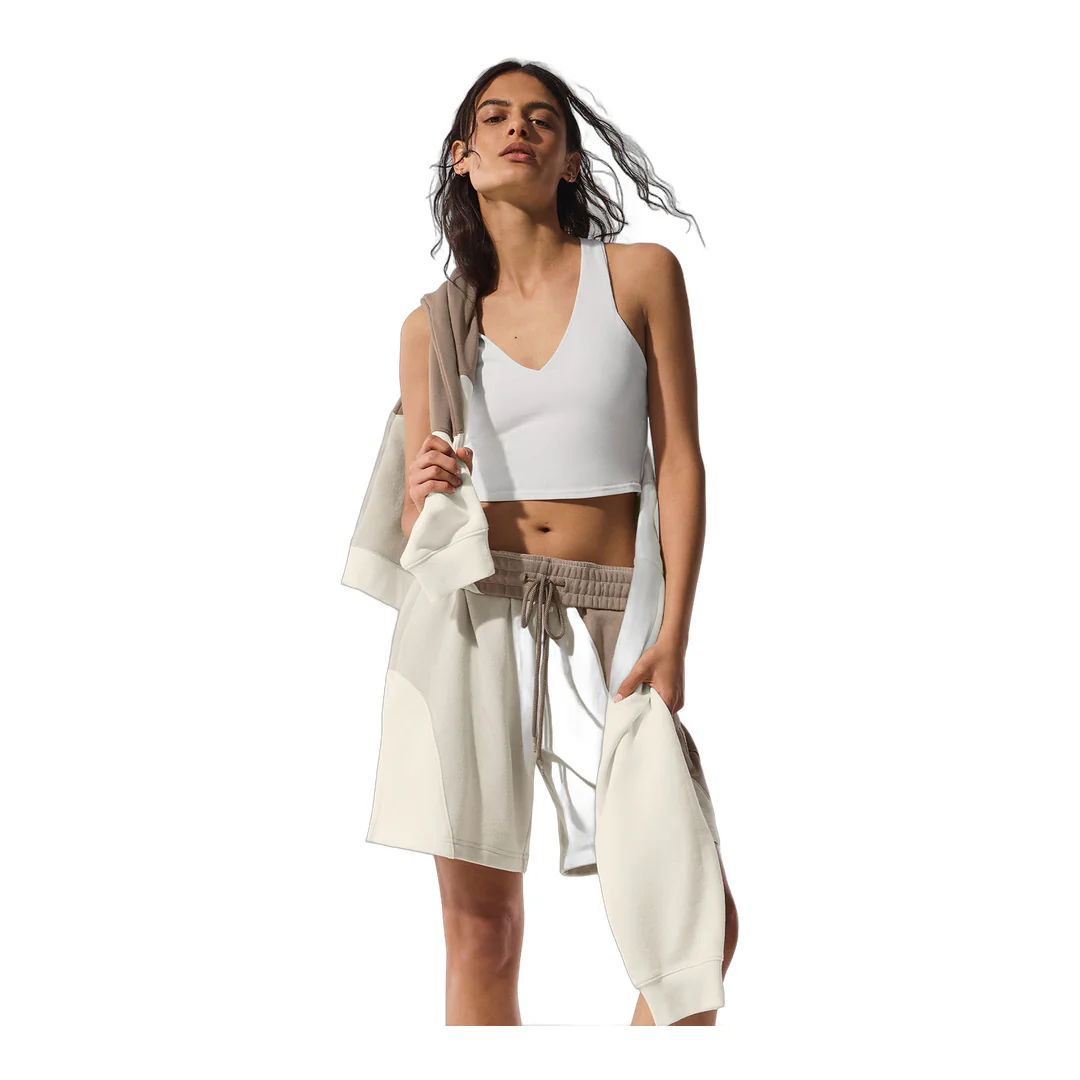 alo 7" Make Waves Short - Ivory/Bone/Gravel - Image 4