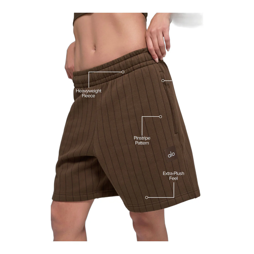 alo 7" Pinstripe Short - Espresso Pinstripe - Image 2