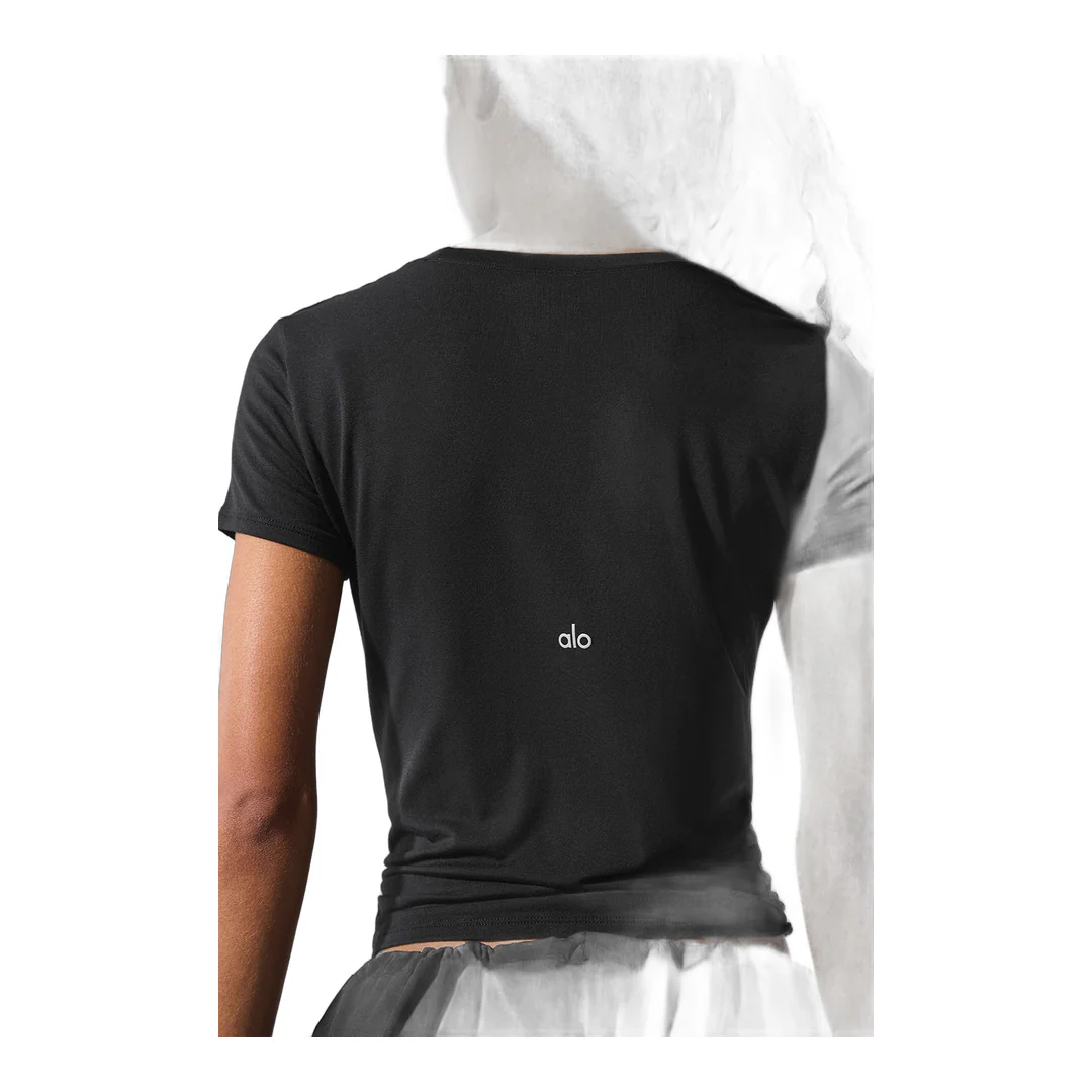 alo All Day Short Sleeve - Black - Image 4